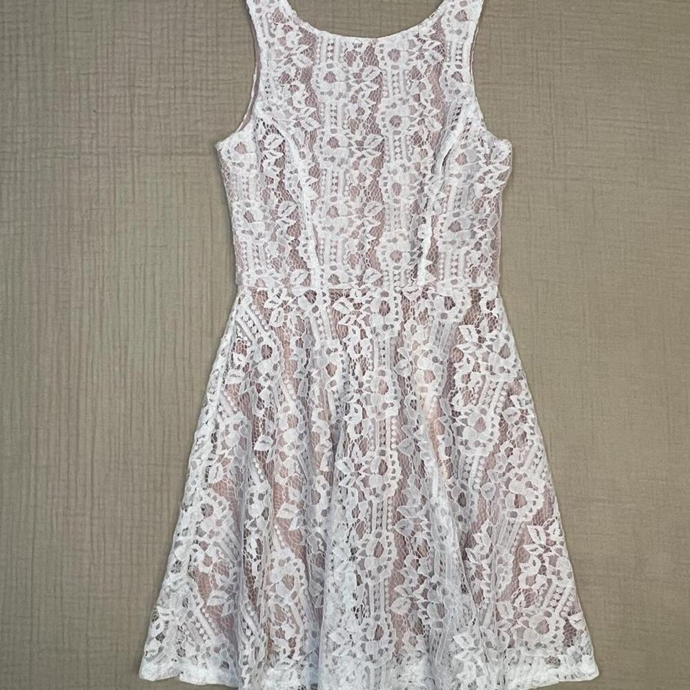 Macy’s Speechless white lace skater dress